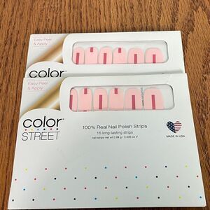 Color Street Pink Outside The Box RETIRED- set of 2